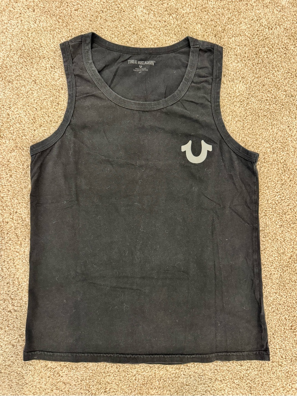 True Religion Black Men’s Tank with Small Logo
